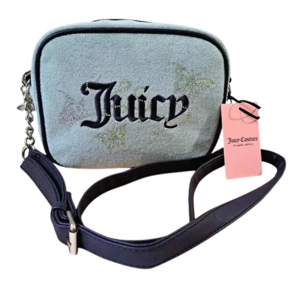 Low Start Juicy Couture Wingin’ It Camera Crossbody Bag – Pastel Turquoise